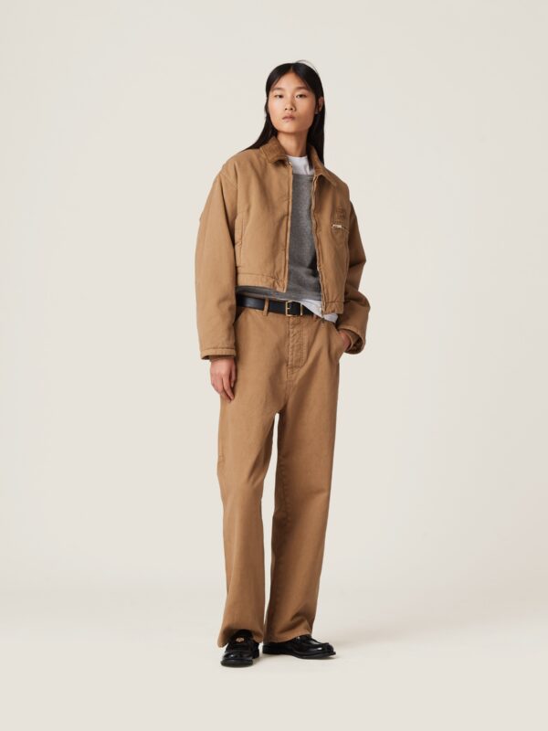 GARMENT DYED GABARDINE PANTS