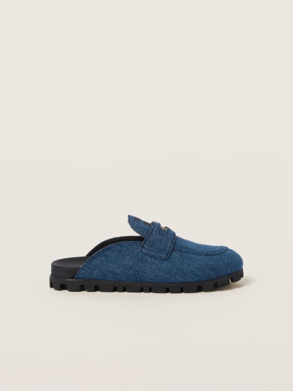 DENIM MULES SLIPPERS