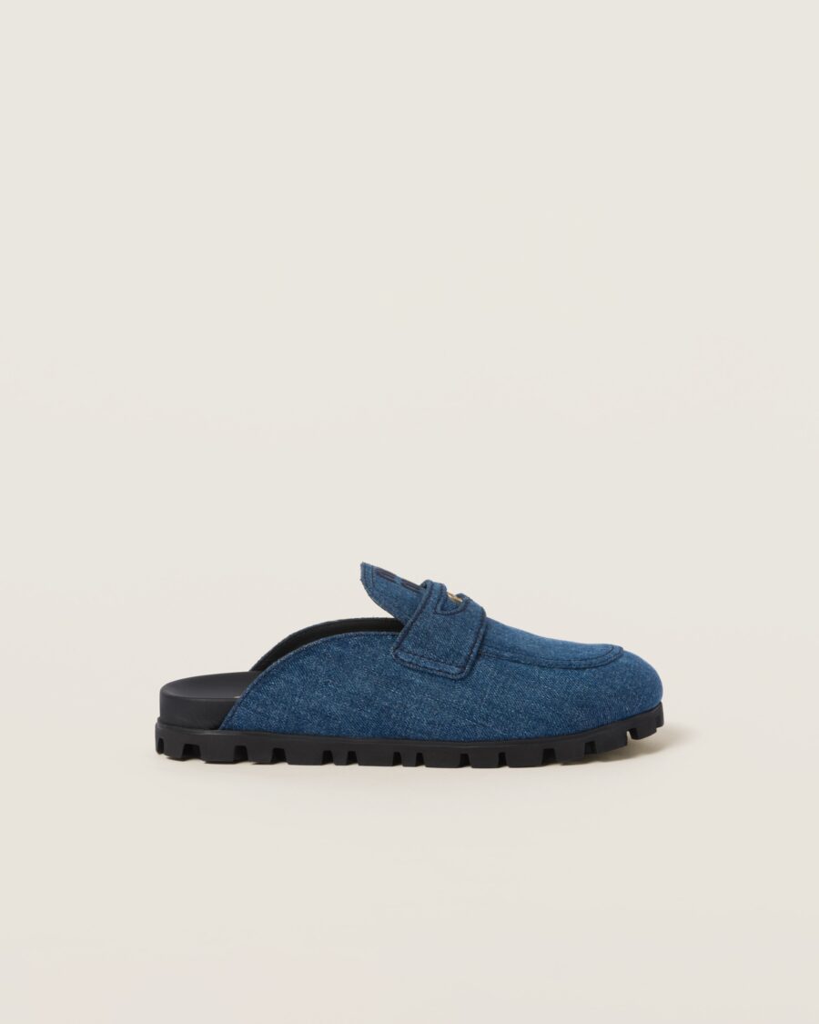 DENIM MULES SLIPPERS
