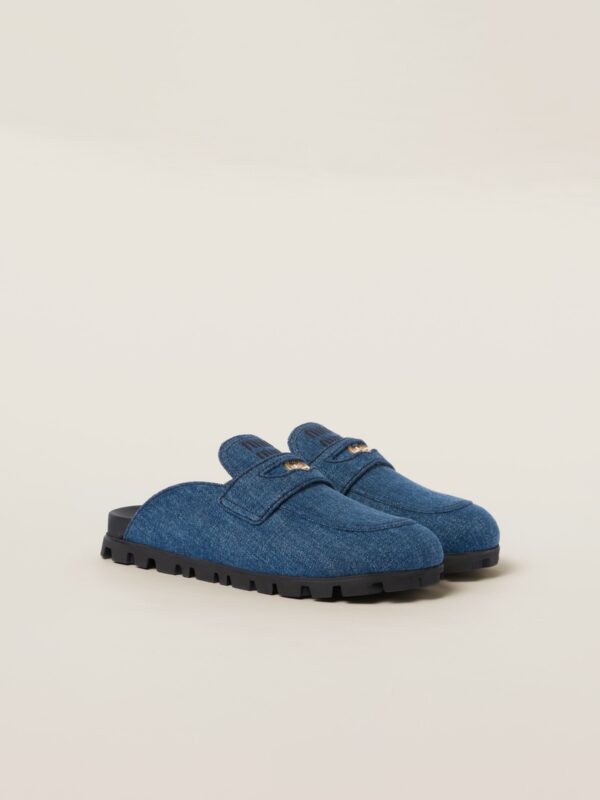 DENIM MULES SLIPPERS