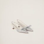 SATIN 55 SLINGBACKS PUMPS