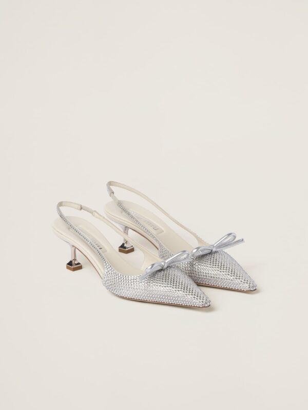 SATIN 55 SLINGBACKS PUMPS
