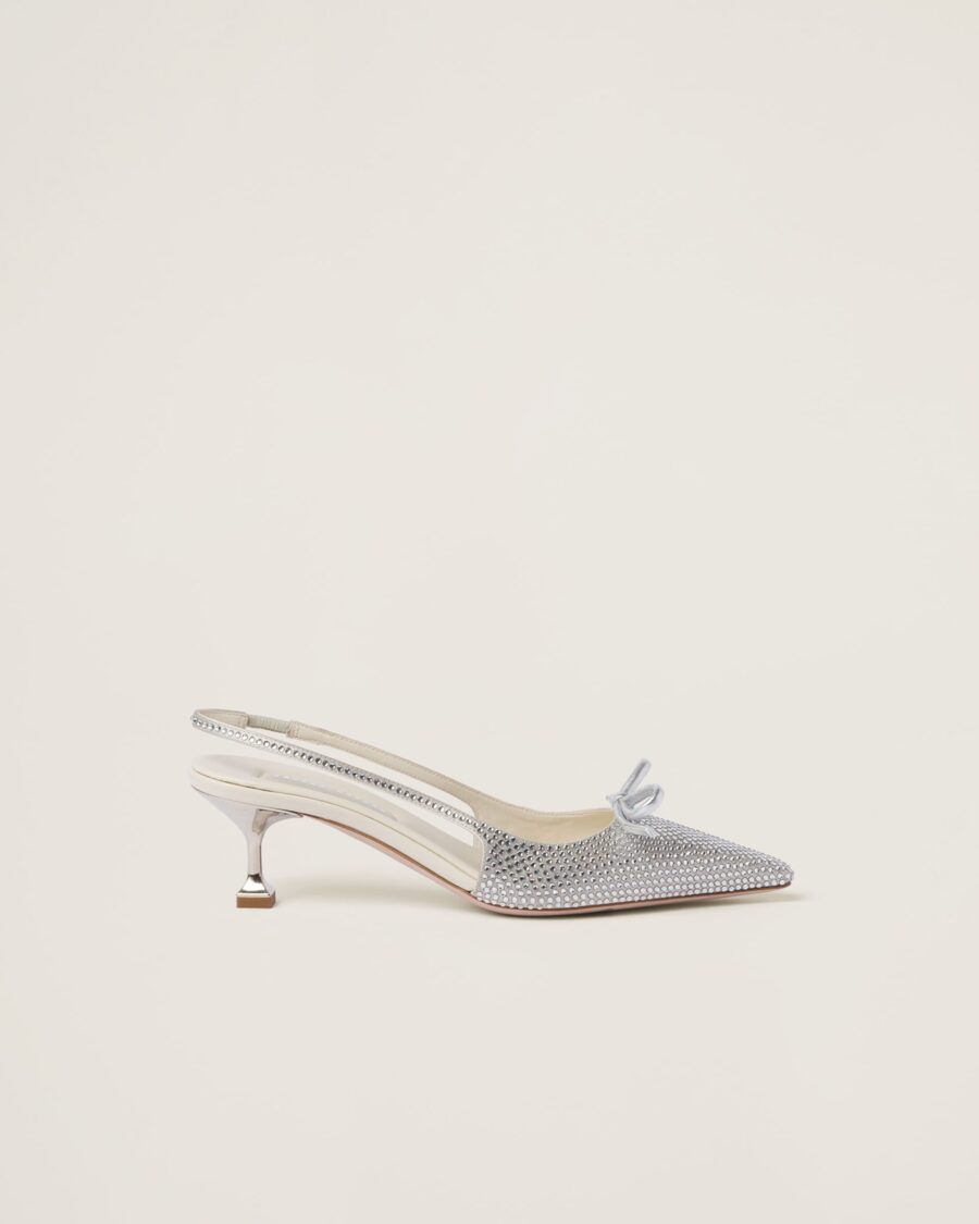 SATIN 55 SLINGBACKS PUMPS