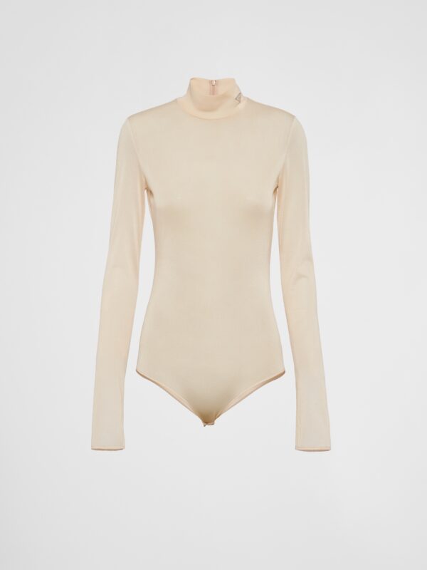 SHEER JERSEY BODYSUIT