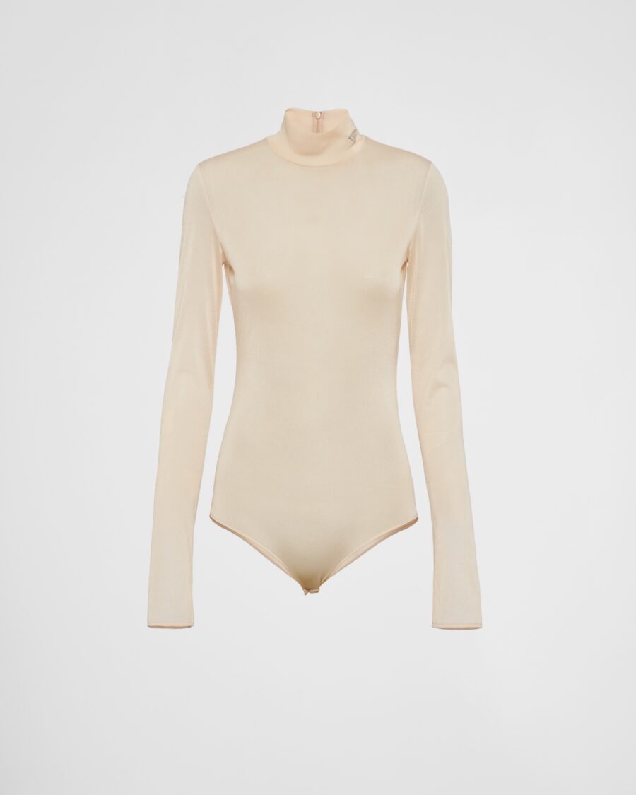 SHEER JERSEY BODYSUIT