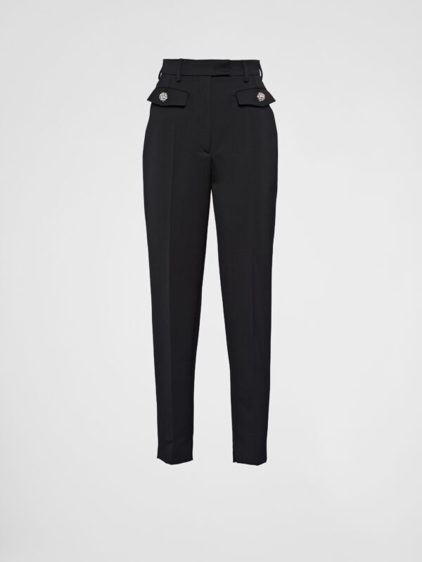 WOOL SATIN PANTS