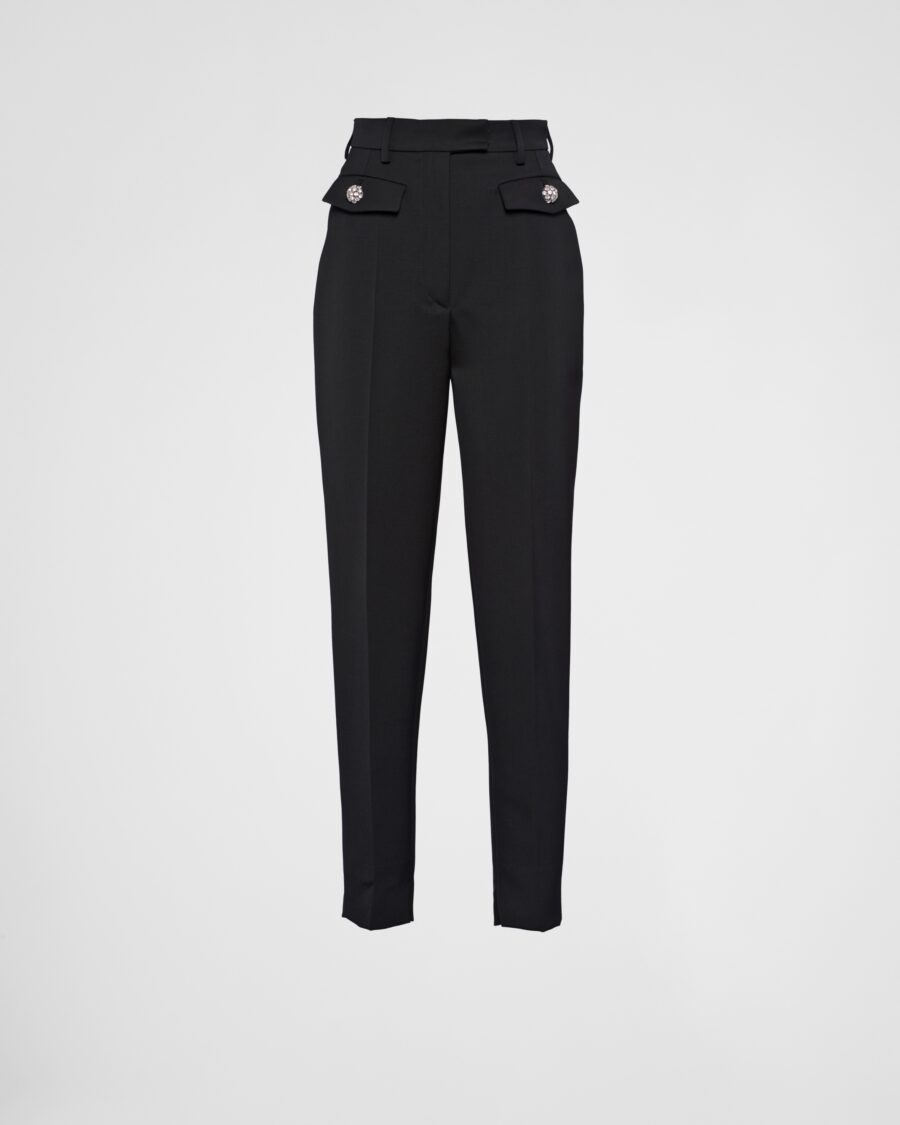 WOOL SATIN PANTS