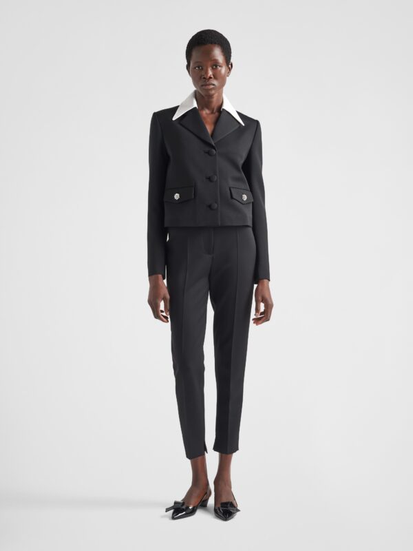 WOOL SATIN PANTS