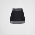 TULLE AND WOOL MINI SKIRT