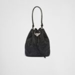 SATIN MINI BUCKET BAG WITH CRYSTALS
