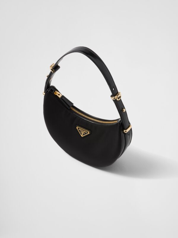 ARQUÉ RE-NYLON AND BRUSHED LEATHER SHOULDER BAG