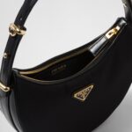 ARQUÉ RE-NYLON AND BRUSHED LEATHER SHOULDER BAG