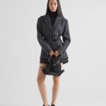 RE-NYLON AND BRUSHED LEATHER BACKPACK