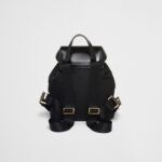 RE-NYLON AND BRUSHED LEATHER BACKPACK