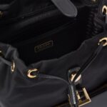 RE-NYLON AND BRUSHED LEATHER BACKPACK
