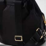 RE-NYLON AND BRUSHED LEATHER BACKPACK