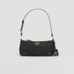 RE-EDITION 2002 RE-NYLON AND BRUSHED LEATHER SHOULDER BAG