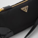 RE-EDITION 2002 RE-NYLON AND BRUSHED LEATHER SHOULDER BAG