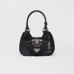 MOON RE-NYLON AND BRUSHED LEATHER BAG