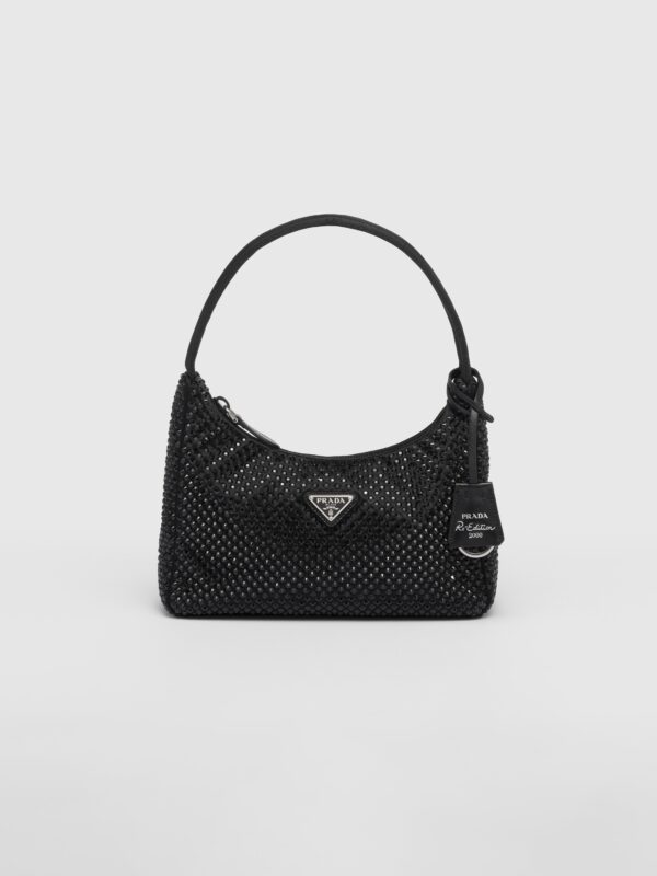 SATIN MINI BAG WITH CRYSTALS