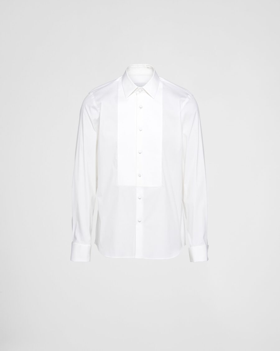 SMOKING COTTON STRETCH SHIRT