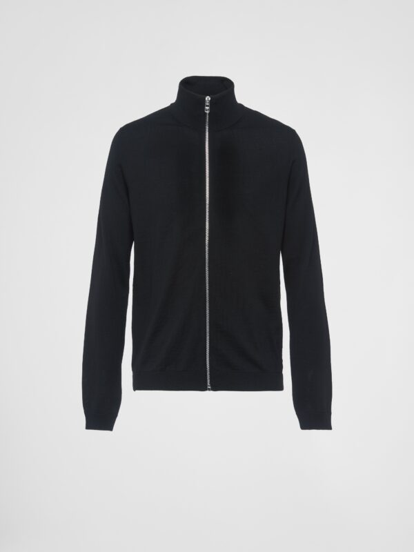 WOOL ZIP CARDIGAN