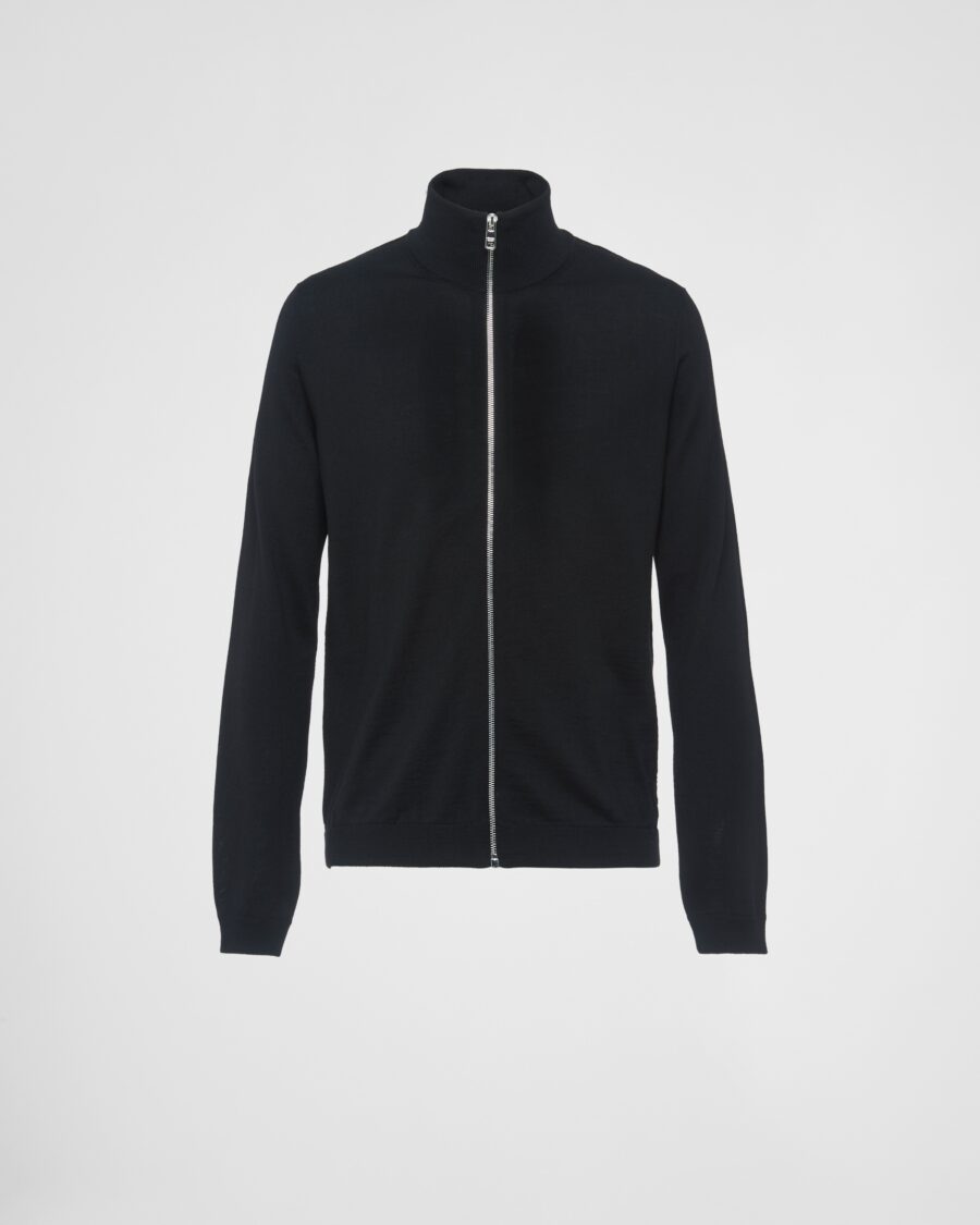 WOOL ZIP CARDIGAN