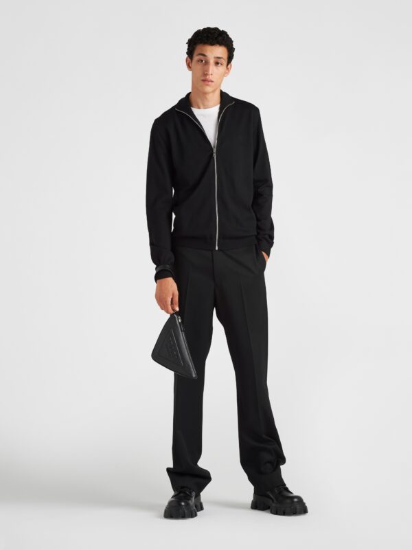 WOOL ZIP CARDIGAN