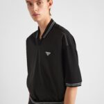 PIQUÉ POLO WITH RE NYLON DETAILS