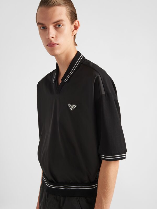 PIQUÉ POLO WITH RE NYLON DETAILS