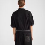 PIQUÉ POLO WITH RE NYLON DETAILS