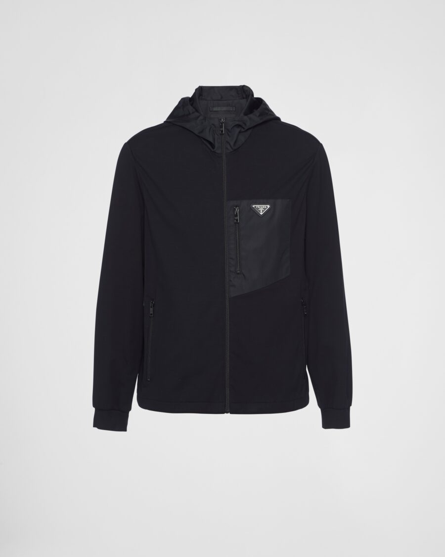 TECHNICAL COTTON AND RE-NYLON SWEATSHIRT