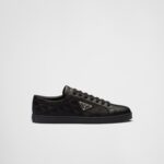 LEATHER AND RE NYLON SNEAKERS