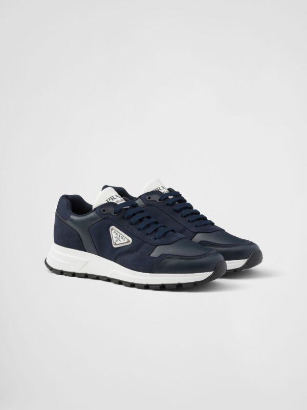 NUBUCK AND RE NYLON SNEAKERS