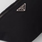 RE-NYLON AND SAFFIANO LEATHER BELT BAG