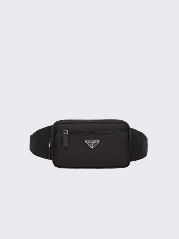 RE-NYLON AND SAFFIANO LEATHER BELT BAG