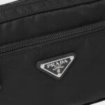 RE-NYLON AND SAFFIANO LEATHER BELT BAG