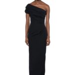 REATTA GOWN IN NERO TECHNICAL TAILORING