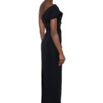 REATTA GOWN IN NERO TECHNICAL TAILORING