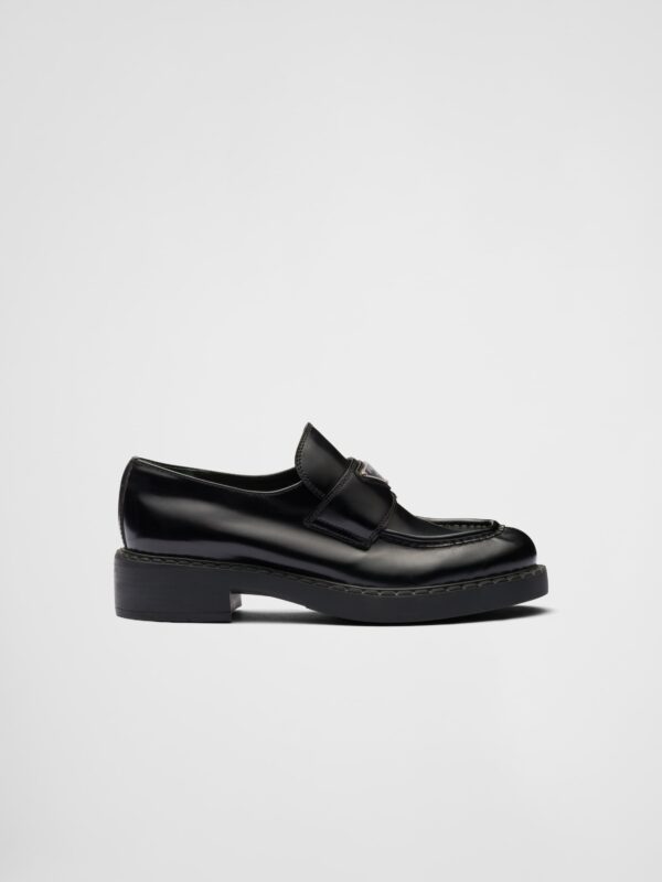 BRUSHED LEATHER LOAFERS