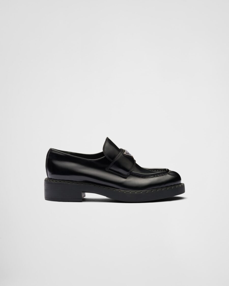 BRUSHED LEATHER LOAFERS
