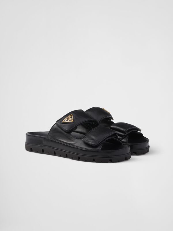 NAPPA LEATHER SLIDES