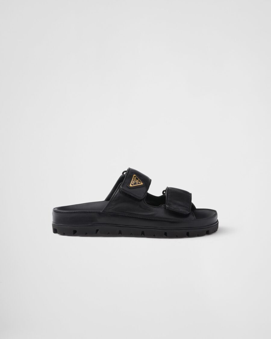 NAPPA LEATHER SLIDES
