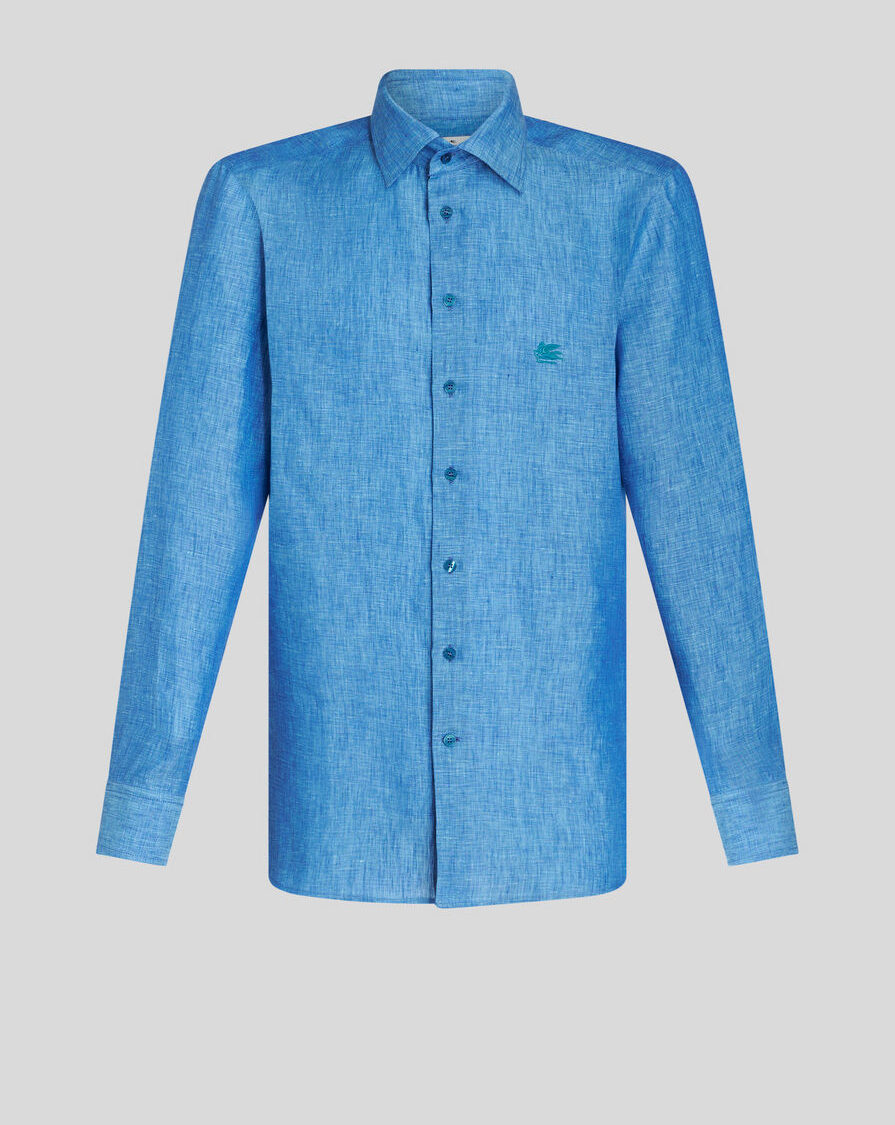 LINEN SHIRT WITH LOGO