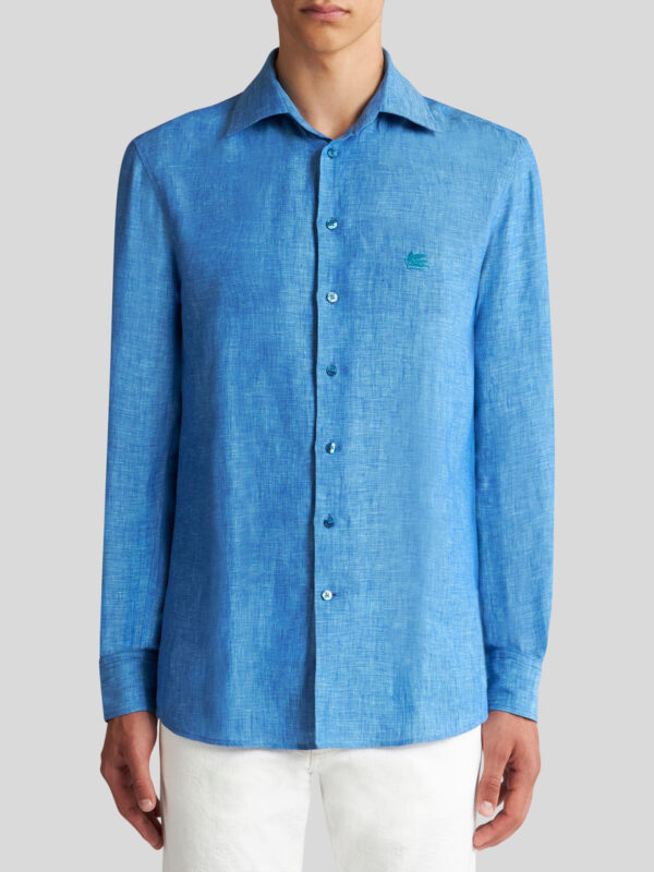 LINEN SHIRT WITH LOGO