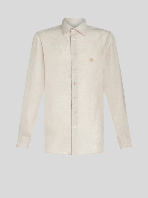 LINEN SHIRT WITH LOGO
