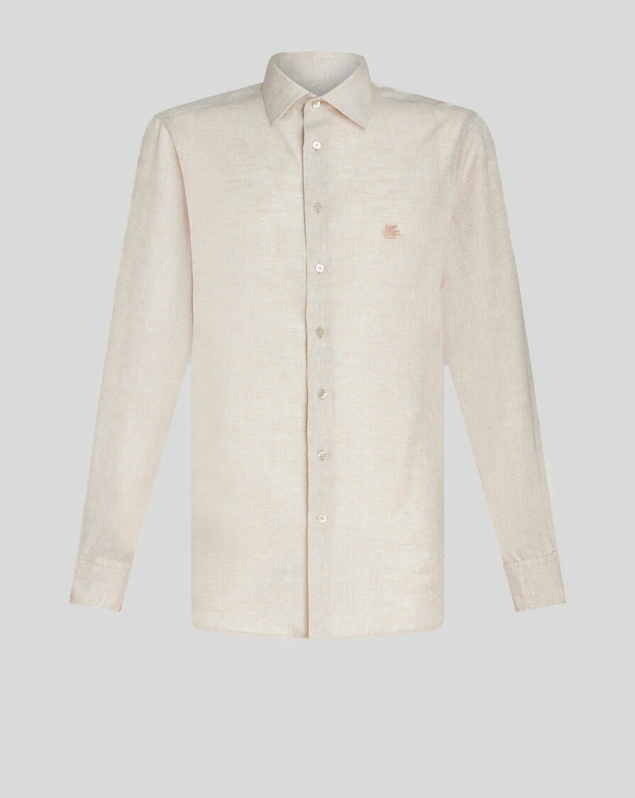 LINEN SHIRT WITH LOGO