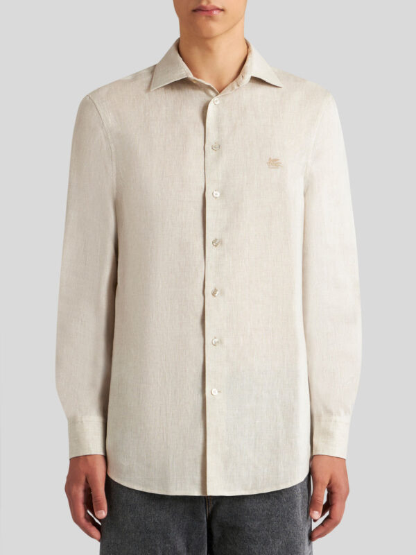 LINEN SHIRT WITH LOGO