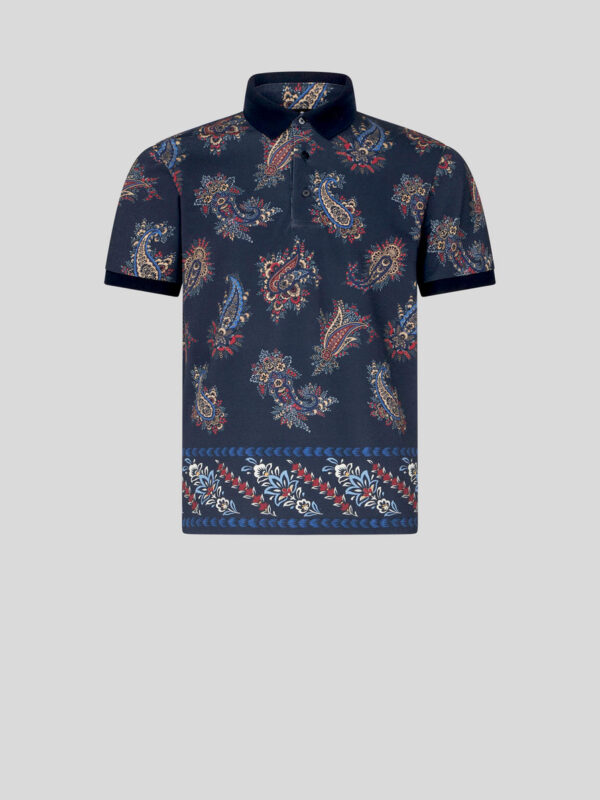 PAISLEY COTTON POLO SHIRT