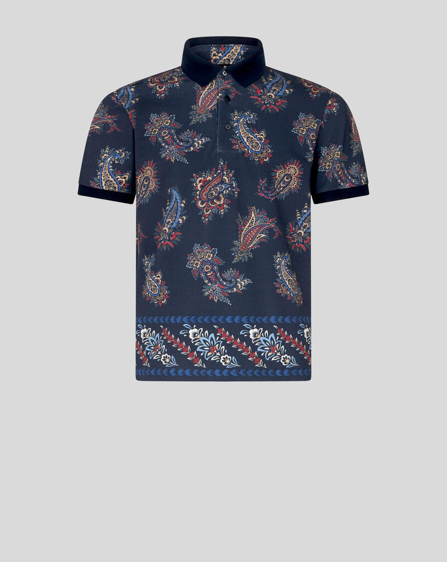 PAISLEY COTTON POLO SHIRT